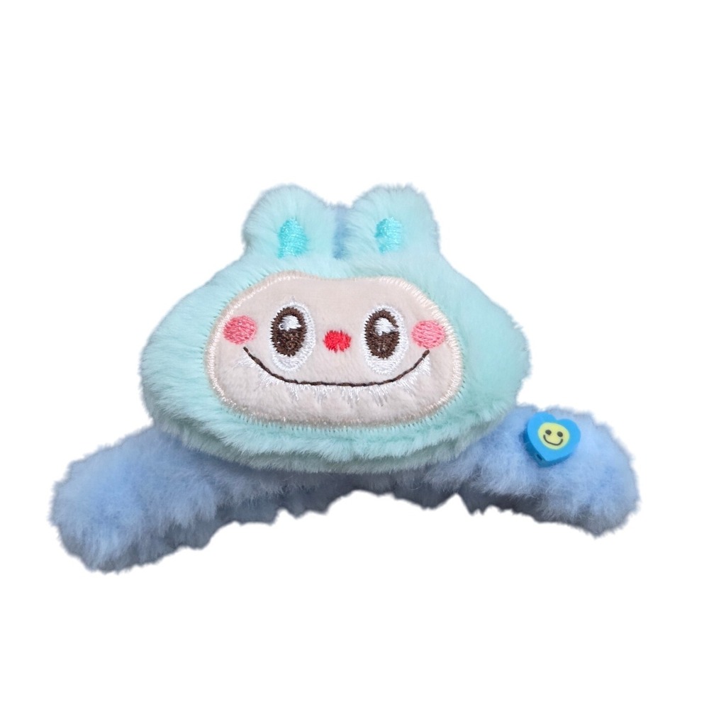 Labubu Style Fuzzy Hair Claw‎ Clip Cute Kawaii Aesthetic Hair Accessory Gift